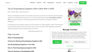 Top 23 Dropshipping Suppliers USA to Work With in 2025 - EPROLO - drop shipping us suppliers