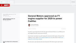 General Motors approved as F1 engine supplier for 2029 to power ... - formula 1 engine suppliers