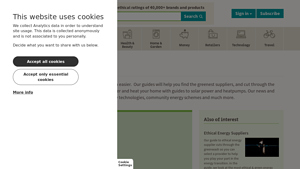 Energy - Ethical Consumer - eco friendly energy supplier