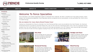 Home - Fence Specialties LLC - wholesale fencing supplier
