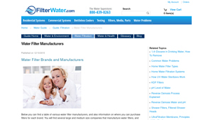 Water Filter Manufacturers and Brands | FilterWater.com - water filtration supplier