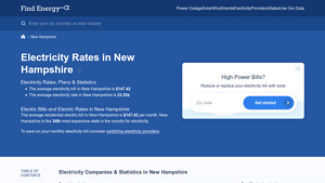 New Hampshire Electricity Rates & Average Electricity Bills - FindEnergy - nh electric supplier rates