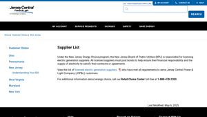 Supplier List - FirstEnergy Corp. - electric generation supplier