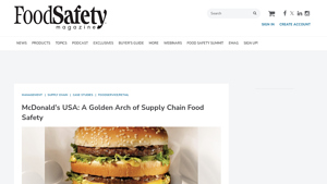McDonald's USA: A Golden Arch of Supply Chain Food Safety - mcdonald's suppliers