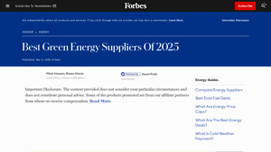 Best Green Energy Suppliers in the UK 2025 - Forbes - green energy supplier