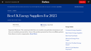 Best UK Energy Suppliers 2025 | See Best Energy Companies - Forbes - best energy supplier