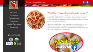 Frozen Specialties, Inc - Private Brand Frozen Pizza - pizza supplier