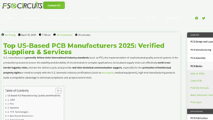 2025's Best PCB Manufacturers in the USA | High-Quality & Cheap - pcb supplier