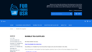 Bubble Tea Supplies - Fun Foods USA - bubble tea supplier usa