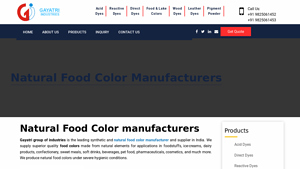 Natural Food Color manufacturers - Gayatri - natural food color supplier