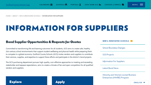 Information For Suppliers - Guilford County Schools - county suppliers