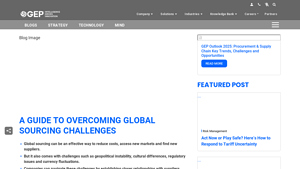 Global Sourcing: Meaning, Challenges and Benefits | GEP Blog - global supplier