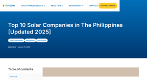 Top 10 Solar Companies in The Philippines [Updated 2025] - solar panel supplier