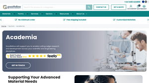 Advanced Materials for Academic Research | Goodfellow - academic supplier