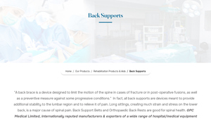 Back Supports | Back Support Belts | Back Brace Manufacturers - GPC Medical - medical back brace supplier