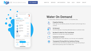 Water Delivery App | h2o water company | water supplier - bottled water supplier