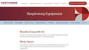 Respiratory Equipment | Hawthorne Pharmacy & Medical Equipment | South ... - cpap supplier