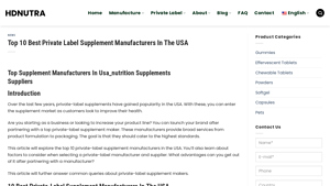 Top 10 Best Private Label Supplement Manufacturers in the USA - best supplement supplier