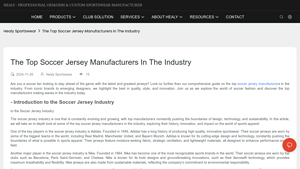 The Top Soccer Jersey Manufacturers In The Industry - best soccer jersey supplier