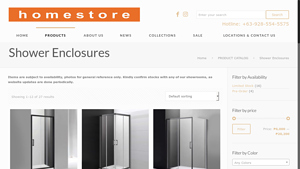 Shower Enclosures - Homestore Philippines - shower door supplier