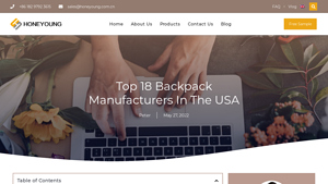 Top 18 Backpack Manufacturers In The USA - HONEYOUNG - backpack supplier