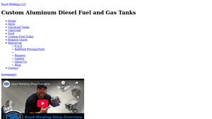 Boyd Welding - Custom Aluminum Diesel Fuel and Gas Tanks - custom fuel tank fabrication