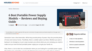 6 Best Portable Power Supply Models (Spring 2025) - Ultimate Guide - portable power supplier