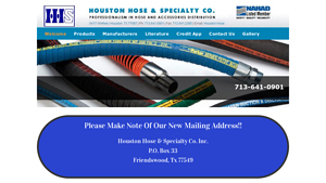 Texas Industrial Hose Distributor | Houston Hose & Specialty Inc. - industrial hose suppliers