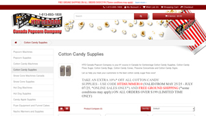 Cotton Candy Sugar Floss Supplies & Accessories - HTD Canada - cotton candy supplier