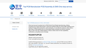 Top 10 PCB Manufacturers in China | 2025 Update - Industry info ... - china pcb supplier