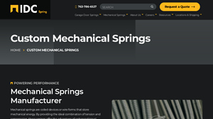 Custom Mechanical Springs | IDC Spring - custom spring supplier
