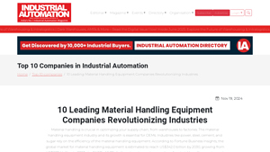Top 10 Material Handling Equipment Companies Driving Innovation and ... - material handling equipment supplier