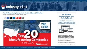 Top 20 Manufacturing Companies in the U.S. - IndustrySelect® - us suppliers
