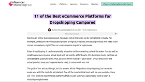 11 of the Best eCommerce Platforms for Dropshipping Compared - drop shipping supplier platforms with storefront