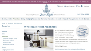 Wholesale Hotel Amenities Supplier: Inns, B&Bs, Resorts - hotel amenities supplier