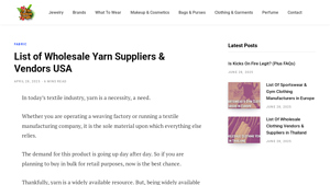 List of Wholesale Yarn Suppliers & Vendors USA - yarn suppliers