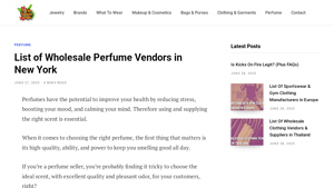 List of Wholesale Perfume Vendors in New York - perfume distributors supplier