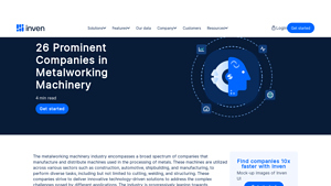 26 Prominent Companies in Metalworking Machinery - Inven - metal machinery supplier