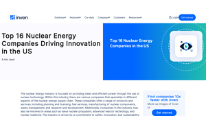 Top 16 Nuclear Energy Companies Driving Innovation in the US - Inven - power plant equipment supplier
