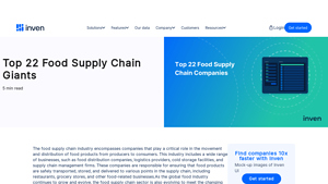 Top 22 Food Supply Chain Giants - Inven - food supplier companies