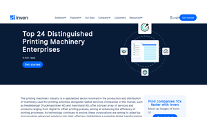 Top 24 Distinguished Printing Machinery Enterprises - Inven - printing equipment supplier