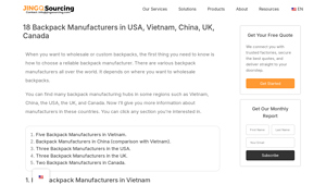 18 Backpack Manufacturers in USA, Vietnam, China, UK, Canada - jingsourcing - backpack manufacturers