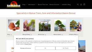 Bonsai Shop - Trees, pots, soil, tools for sale - Kaizen Bonsai - bonsai plant supplier