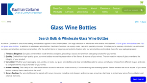 Wholesale Wine Bottles I Glass Wine Bottle Supplier | Kaufman Container - bottle supplier wine
