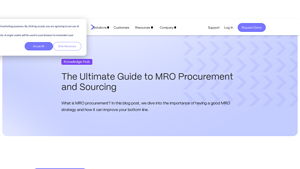 The Ultimate Guide to MRO Procurement and Sourcing - mro supplier