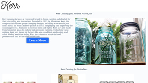 Kerr Canning Jars Website - Premium Mason Jars - mason jar supplier
