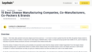 15+ Cheese Manufacturers | Keychain Co-Man, Co-Packer & Brands - cheese supplier