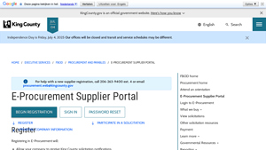 E-Procurement Supplier Portal - King County, Washington - county suppliers