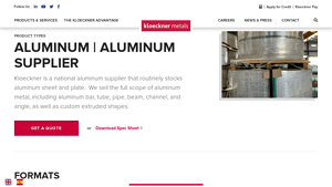Aluminum | Aluminum Supplier - Kloeckner Metals Corporation - aluminium metal suppliers