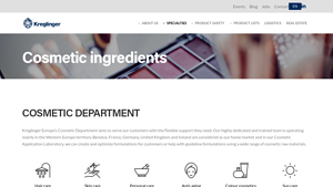 Cosmetic ingredients - Kreglinger - cosmetic ingredients supplier
